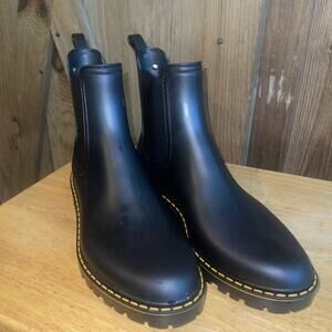 Igor Trak Mate Tri Black Chelsea Waterproof Rain Boots Women Size 42 EU US 11.5
